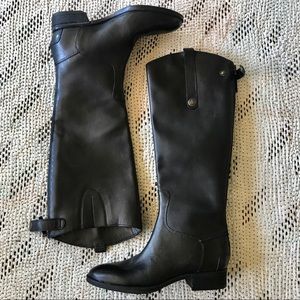 Sam Edelman Penny Black Leather Riding Boots